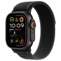 Apple Watch Ultra 2 - 49 mm - black titanium - smart watch with Trail Loop - nylon weave - black - band size: S / M - 64 GB - LTE, Wi-Fi 4, UWB, Bluetooth - 4G - 61.8 g