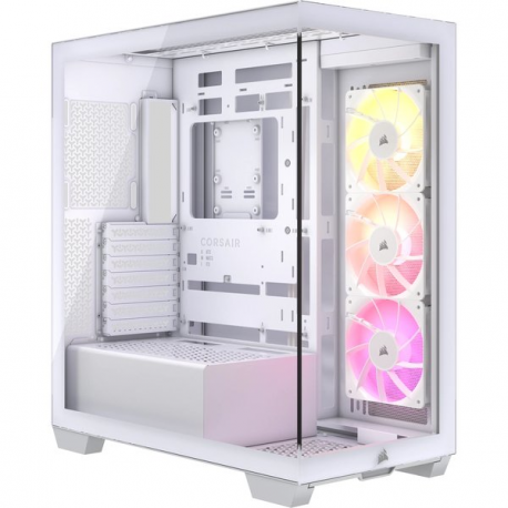 CORSAIR 3500X ARGB - Mid tower - extended ATX - windowed side panel (tempered glass) - no power supply (ATX) - white - USB/Audio - 0