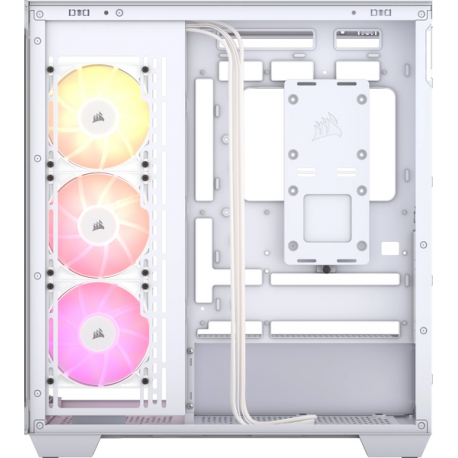 CORSAIR 3500X ARGB - Mid tower - extended ATX - windowed side panel (tempered glass) - no power supply (ATX) - white - USB/Audio - 8