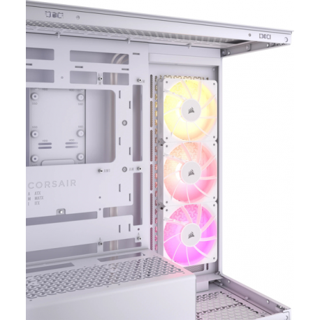 CORSAIR 3500X ARGB - Mid tower - extended ATX - windowed side panel (tempered glass) - no power supply (ATX) - white - USB/Audio - 11