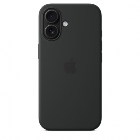 Apple - Back cover for mobile phone - MagSafe compatibility - silicone - black - for iPhone 16 - 3