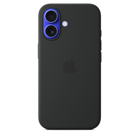 Apple - Back cover for mobile phone - MagSafe compatibility - silicone - black - for iPhone 16 - 4