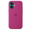 Apple - Back cover for mobile phone - MagSafe compatibility - silicone - Fuchsia - for iPhone 16