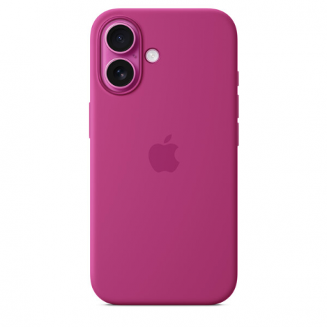 Apple - Back cover for mobile phone - MagSafe compatibility - silicone - Fuchsia - for iPhone 16 - 1