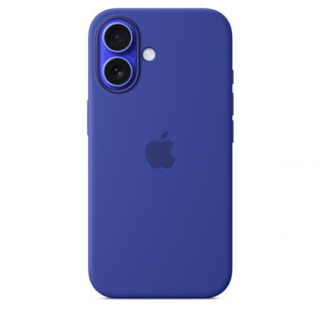 Apple - Back cover for mobile phone - MagSafe compatibility - silicone - ultramarine - for iPhone 16 - 0