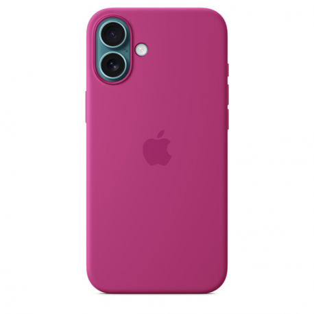 Apple - Back cover for mobile phone - MagSafe compatibility - silicone - Fuchsia - for iPhone 16 Plus - 1