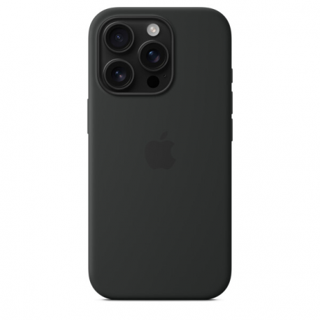 Apple - Back cover for mobile phone - MagSafe compatibility - silicone - black - for iPhone 16 Pro - 3
