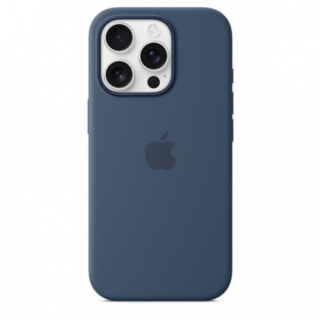 Apple - Back cover for mobile phone - MagSafe compatibility - silicone - denim - for iPhone 16 Pro - 2