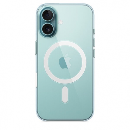 Apple - Back cover for mobile phone - MagSafe compatibility - polycarbonate - clear - for iPhone 16 - 1