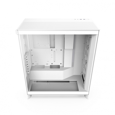 NZXT H series H7 Flow - Mid tower - ATX - windowed side panel (tempered glass) - no power supply - matt white - USB / Audio - 2