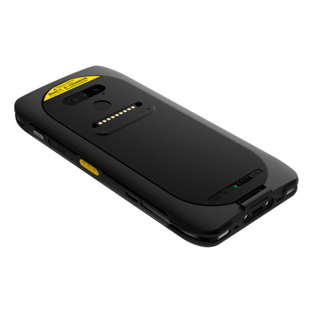 CARE by PanzerGlass Urban Combat - Back cover for mobile phone - with black frame - MagSafe compatibility - recycled plastic - transparent, black - for Apple iPhone 16 Plus - 4