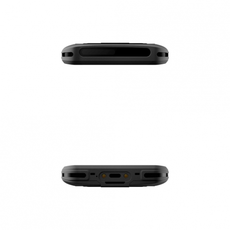CARE by PanzerGlass Urban Combat - Back cover for mobile phone - with black frame - MagSafe compatibility - recycled plastic - transparent, black - for Apple iPhone 16 Plus - 6