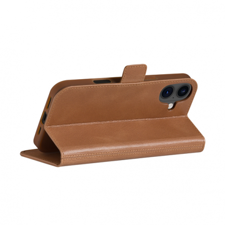 dbramante1928 Copenhagen - Flip cover for mobile phone - full-grain leather - tan - for Apple iPhone 16 Plus - 2