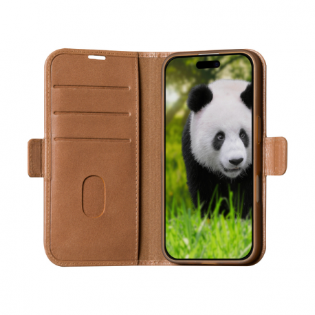 dbramante1928 Copenhagen - Flip cover for mobile phone - full-grain leather - tan - for Apple iPhone 16 Plus - 3