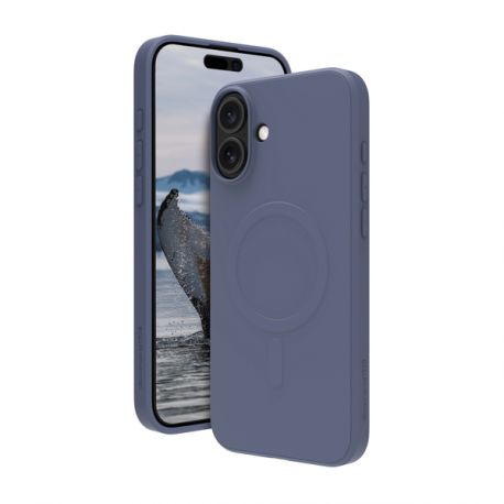 dbramante1928 Greenland Pro - Back cover for mobile phone - MagSafe compatibility - recycled plastic - pacific blue - for Apple iPhone 16 Plus - 0
