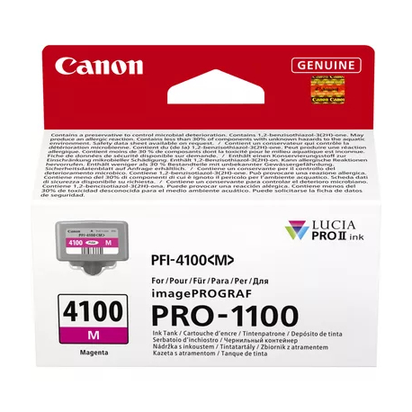 Canon PFI-4100 M - 80 ml - magenta - original - hanging box - ink tank - for imagePROGRAF PRO-1100 - 2