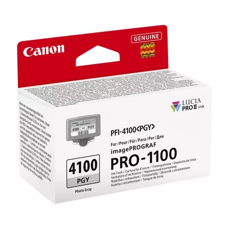 Canon PFI-4100 PGY - 80 ml - photo gray - original - hanging box - ink tank - for imagePROGRAF PRO-1100 - 1