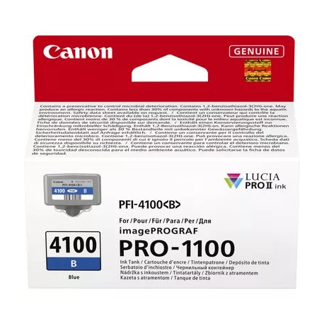 Canon PFI-4100 B - 80 ml - blue - original - hanging box - ink tank - for imagePROGRAF PRO-1100 - 1