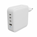Targus HyperJuice - Power adapter - GaN - 100 Wh - Power Delivery 3.0 + PPS, Quick Charge 3.0 - 4 output connectors (3 x USB-C, USB) - white