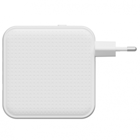 Targus HyperJuice - Power adapter - GaN - 100 Wh - Power Delivery 3.0 + PPS, Quick Charge 3.0 - 4 output connectors (3 x USB-C, USB) - white - 7