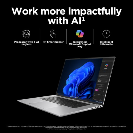 HP ZBook Studio G11 Mobile Workstation - Intel Core Ultra 7 - 155H  /  up to 4.8 GHz - Win 11 Pro - RTX 2000 Ada - 32 GB RAM - 1 TB SSD NVMe, TLC - 16" IPS 1920 x 1200 - Wi-Fi 7, Bluetooth - kbd: Pan Nordic - with HP 3 Years Premium On-Site Service for Mobile Workstation - 1