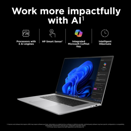 HP ZBook Studio G11 Mobile Workstation - Intel Core Ultra 7 - 155H  /  up to 4.8 GHz - Win 11 Pro - RTX 2000 Ada - 32 GB RAM - 1 TB SSD NVMe, TLC - 16" IPS 1920 x 1200 - Wi-Fi 7, Bluetooth - kbd: Pan Nordic - with HP 3 Years Premium On-Site Service for Mobile Workstation - 21