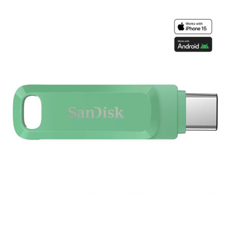 SanDisk Ultra Dual Drive Go - USB flash drive - 1 TB - USB 3.1 Gen 1 / USB-C - absinthe green - 0