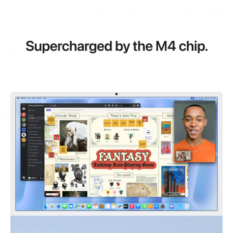 Apple iMac with 4.5K Retina display - All-in-one M4 up to - RAM 24 GB - SSD 512 GB - Apple M4 10-core - Gigabit Ethernet, IEEE 802.11ax (Wi-Fi 6E), Bluetooth 5.3 - macOS Sequoia 15.0 - monitor: LED 24" 4480 x 2520 (4.5K) - keyboard: Swedish / Finnish - blue - 5
