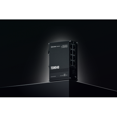 Teltonika TSW040 - Switch - Managed - 8 x 10 / 100 (PoE+) - DIN rail mountable - PoE+ (240 W) - 7