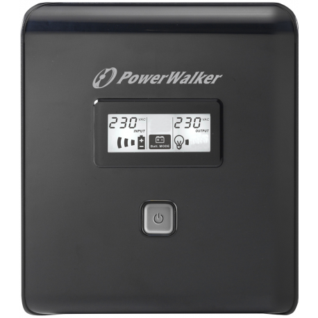 POWERWALKER VI 1000 LCD UPS Line-Interactive 1000VA 2x SCHUKO 2x IEC RJ11/RJ45 USB LCD - 1