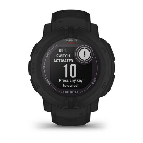 Garmin Instinct 2 Solar - Tactical Edition - 45 mm - black - sport watch with band - silicone - wrist size: 135-230 mm - monochrome - 32 MB - Bluetooth, ANT+ - 53 g - 5