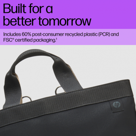 HP - Notebook carrying backpack / tote - convertible - 14.1" - black, taupe - 2