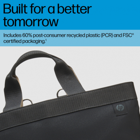 HP - Notebook carrying backpack / tote - convertible - 14.1" - black, taupe - 4