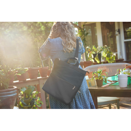 HP - Notebook carrying backpack / tote - convertible - 14.1" - black, taupe - 8