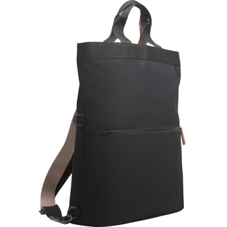 HP - Notebook carrying backpack / tote - convertible - 14.1" - black, taupe - 16