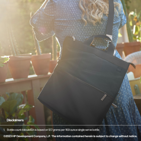 HP - Notebook carrying backpack / tote - convertible - 14.1" - black, taupe - 19