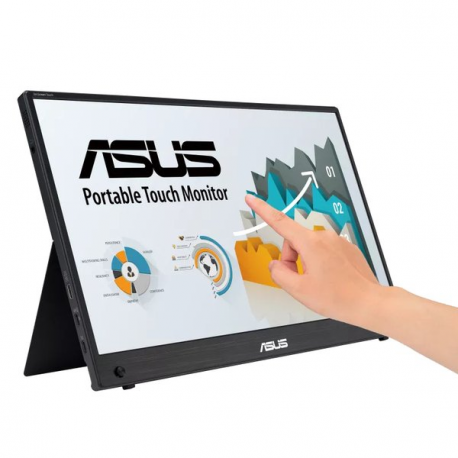 ASUS ZenScreen Touch MB16AMTR portable monitor 15.6inch IPS FHD WLED 16:9 60Hz 250cd/m2 5ms HDMI USB-C 2x1W Speakers Black+Dark 