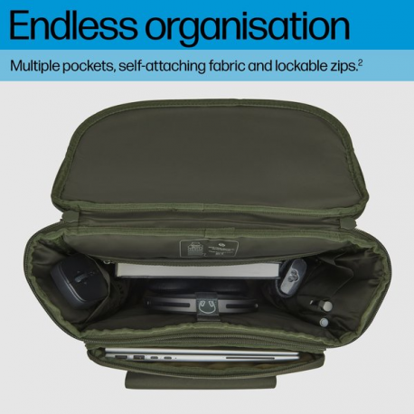 HP Laptop Backpack - Notebook carrying backpack - modular - 15.6" - grey, green - 2