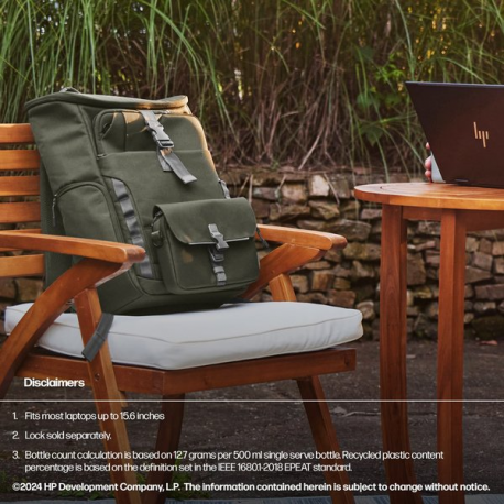 HP Laptop Backpack - Notebook carrying backpack - modular - 15.6" - grey, green - 5