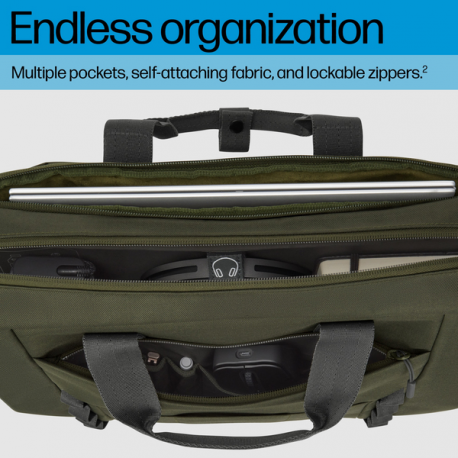 HP - Notebook carrying case - modular - 15.6" - grey, green - 11
