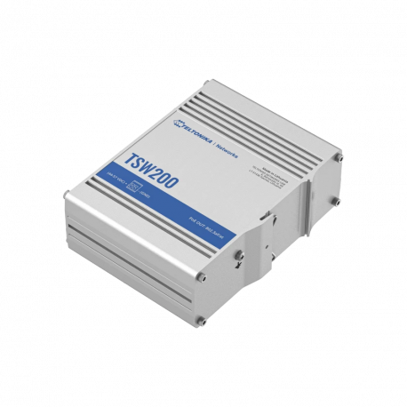 Teltonika TSW200 - Switch - DIN rail mountable - PoE+ (240 W) - 4