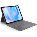 Logitech Combo Touch - Keyboard and folio case - with trackpad - backlit - Apple Smart connector - QWERTY - Nordic (Danish / Finnish / Norwegian / Swedish) - oxford grey