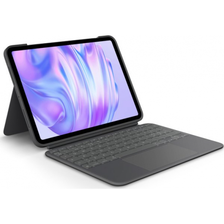 Logitech Combo Touch - Keyboard and folio case - with trackpad - backlit - Apple Smart connector - QWERTY - Nordic (Danish / Finnish / Norwegian / Swedish) - graphite - 0