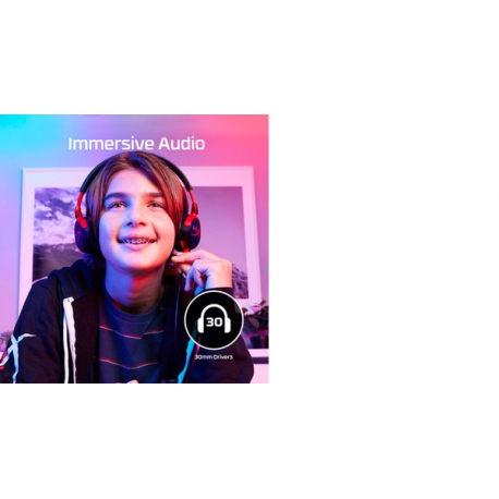 HyperX Cloud Mini - Headset - on-ear - wired - active noise cancelling - 3.5 mm jack - black - 3