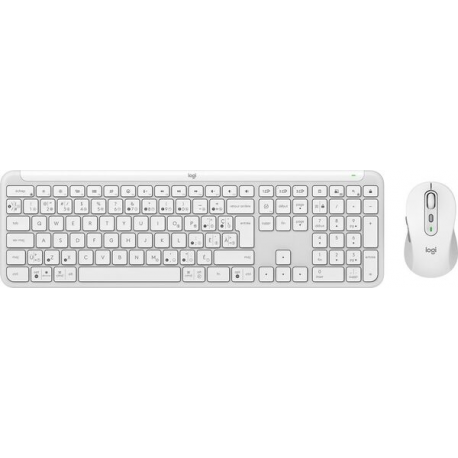 Logitech Signature Slim Combo MK950 - Keyboard and mouse set - wireless - Bluetooth 5.1 LE - QWERTY - Nordic - off-white - 0