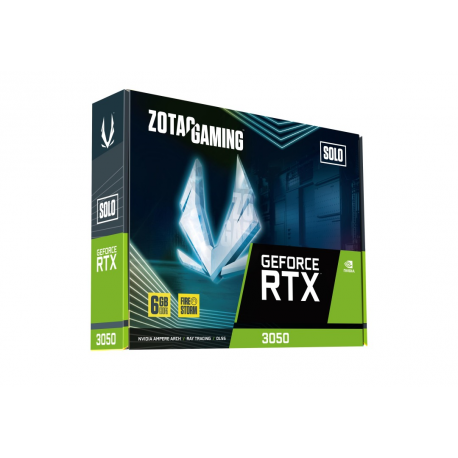 ZOTAC GAMING GeForce RTX 3050 6GB GDDR6 Solo - Graphics card - GF RTX 3050 - 6 GB GDDR6 - PCIe 4.0 x8 - HDMI, 3 x DisplayPort - 6