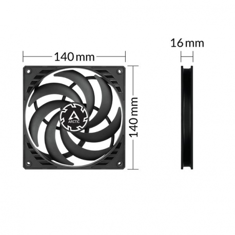 ARCTIC P14 - Case fan - slim - 140 mm - 3