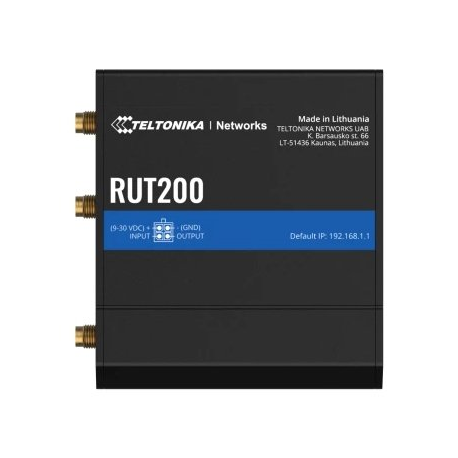 Teltonika RUT200 - Wireless router - WWAN 2.4 GHz - 4G, 2G, 3G - DIN rail mountable - 8