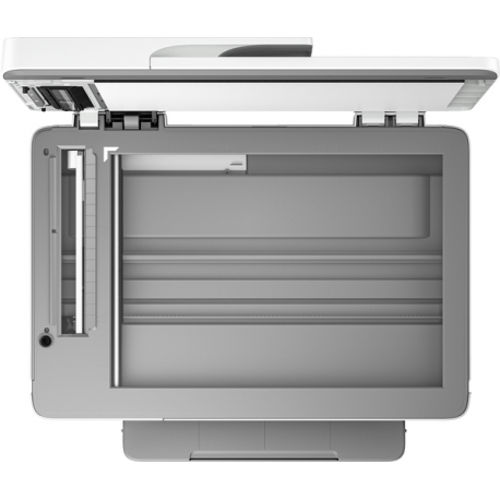 HP Officejet Pro 9730e Wide Format All-in-One - Multifunction printer - colour - ink-jet - A3 / Ledger (297 x 432 mm) (original) - A3 (media) - up to 18 ppm (copying) - up to 22 ppm (printing) - 250 sheets - USB 2.0, LAN, USB 2.0 host, Wi-Fi(ac), Bluetooth - cement - 10