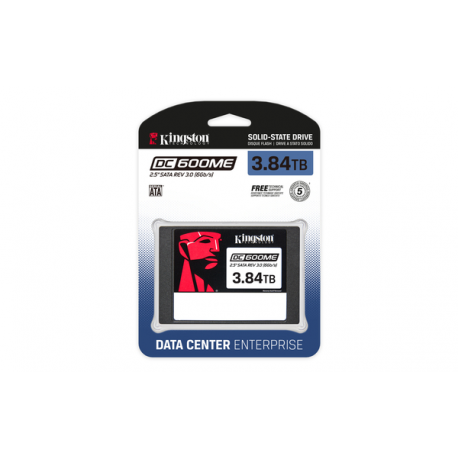 Kingston DC600ME - SSD - Enterprise, Mixed Use - encrypted - 3.84 TB - internal - 2.5" - SATA 6Gb / s - 256-bit AES - TCG Opal Encryption 2.0 - 1